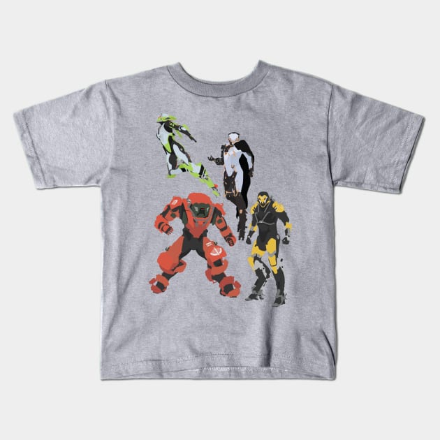 Anthem - All 4 Javelins Vector Art Kids T-Shirt by FireDragon04